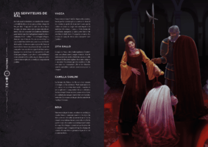 Double page présentant une faction conquérante de Ruines